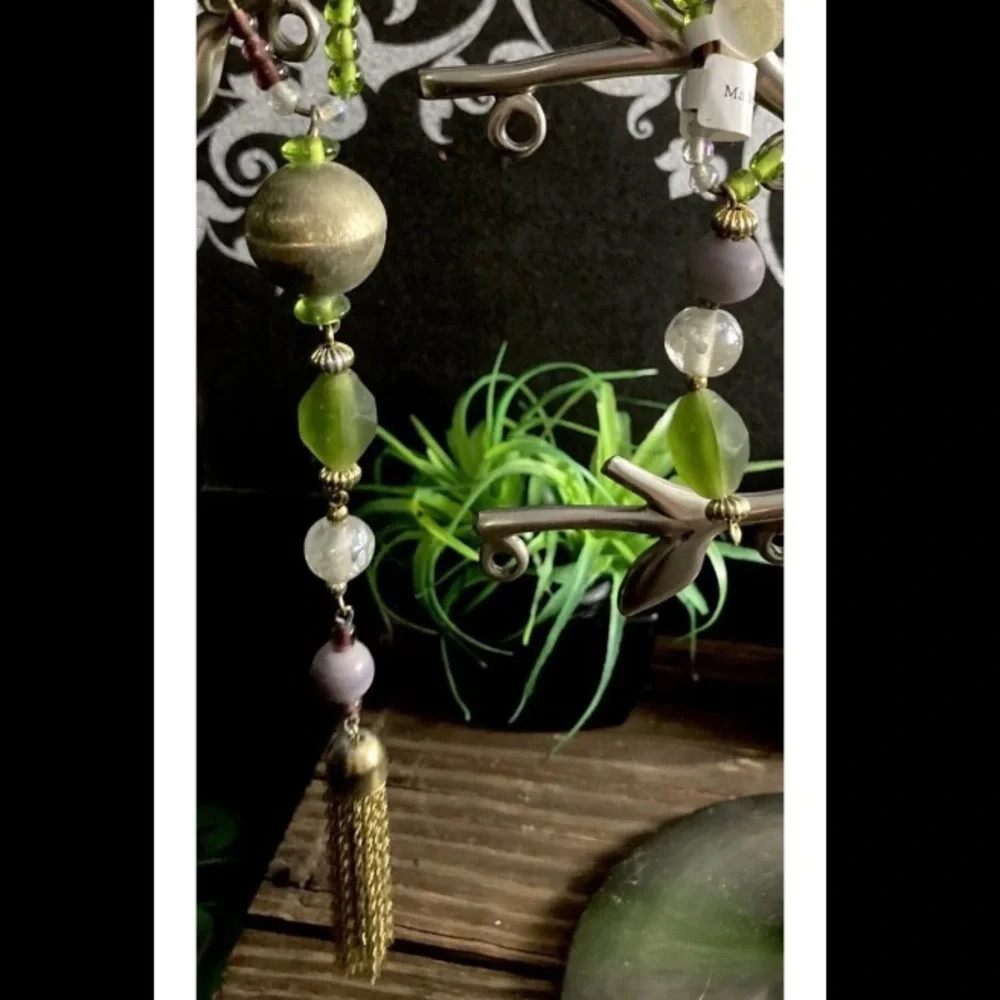 Katherine's Collection Glass Beaded Tassel Christmas Ornament Decorations x8